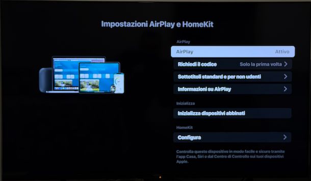Attivare AirPlay Smart TV Sony