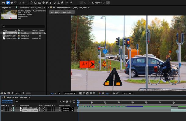 interfaccia After Effects