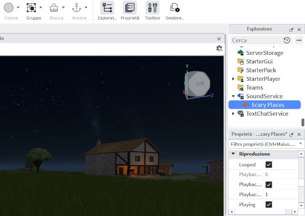 inserimento elemento sonoro nel gioco