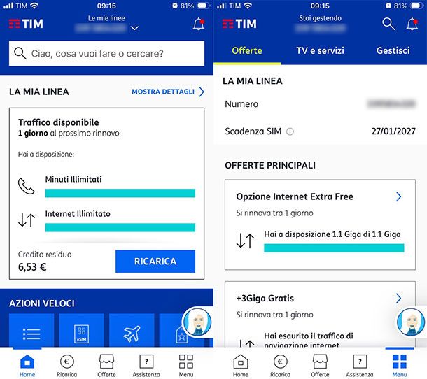 Come vedere abbonamenti attivi TIM mobile