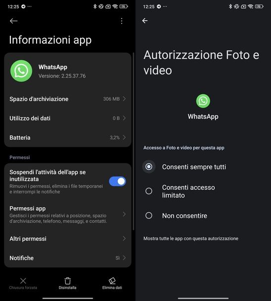 Salvare foto WhatsApp in Galleria Android