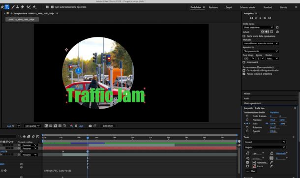 aggiunta testo su After Effects