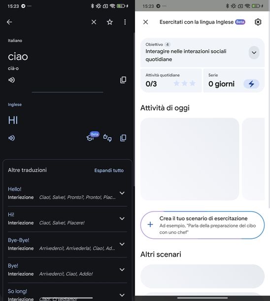 Google Traduttore Android