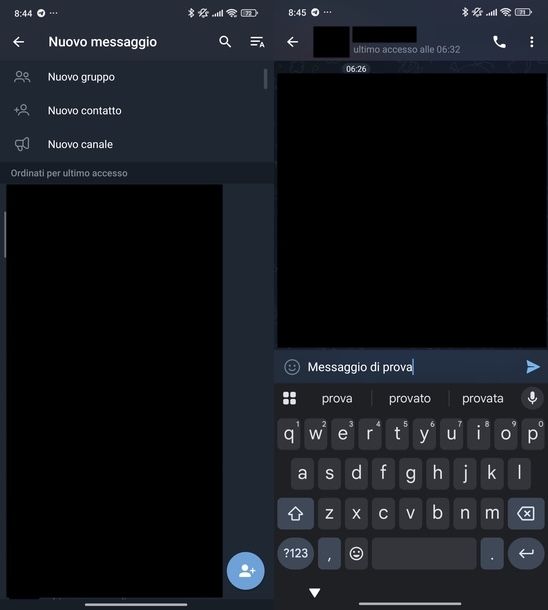 Iniziare chat con una ragazza che non conosco Telegram Android