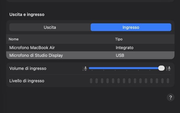 Attivare microfono su WhatsApp macOS