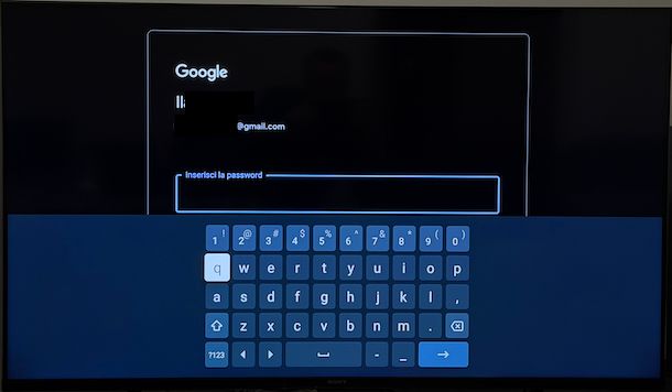 Impostare Google su TV Sony