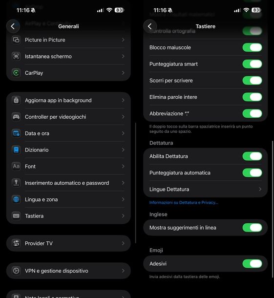 Attivare microfono per dettare su WhatsApp iOS