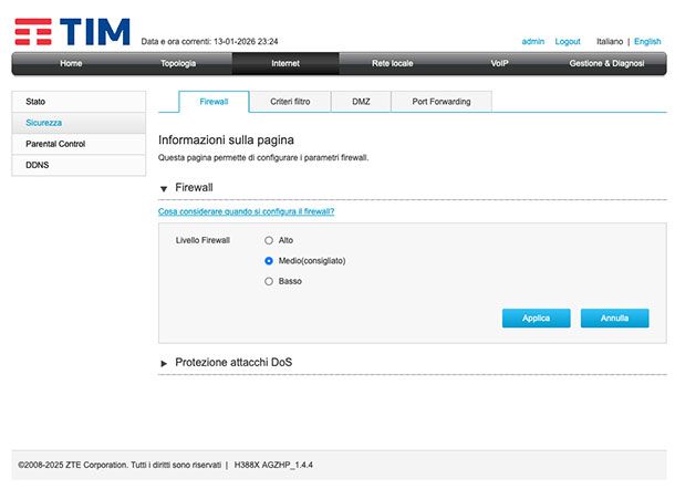Altre impostazioni utili