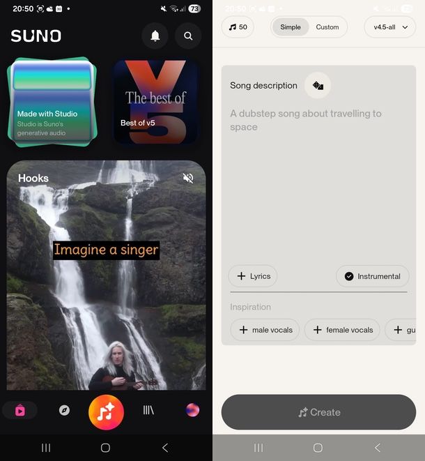 Suno app canzoni AI