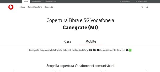 copertura vodafone mobile