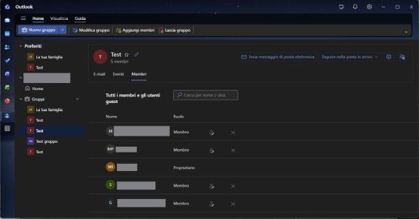 Gruppi Outlook