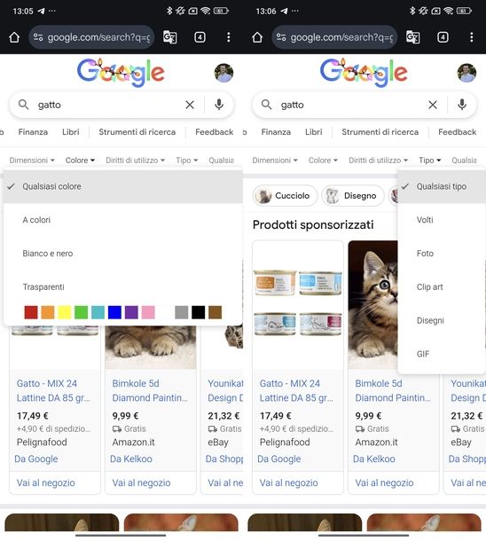 Cercare foto su Google dal cellulare Google Immagini parola chiave