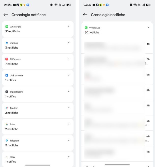 Monitoraggio delle notifiche