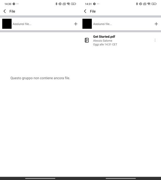 Caricare PDF gruppo Facebook Android