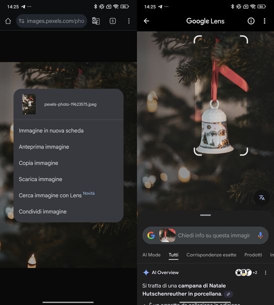 Cercare foto su Google dal cellulare Google Chrome