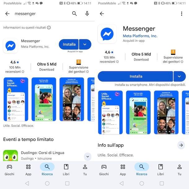 Come installare Messenger su Android