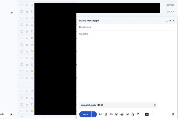 Condividere PowerPoint Gmail