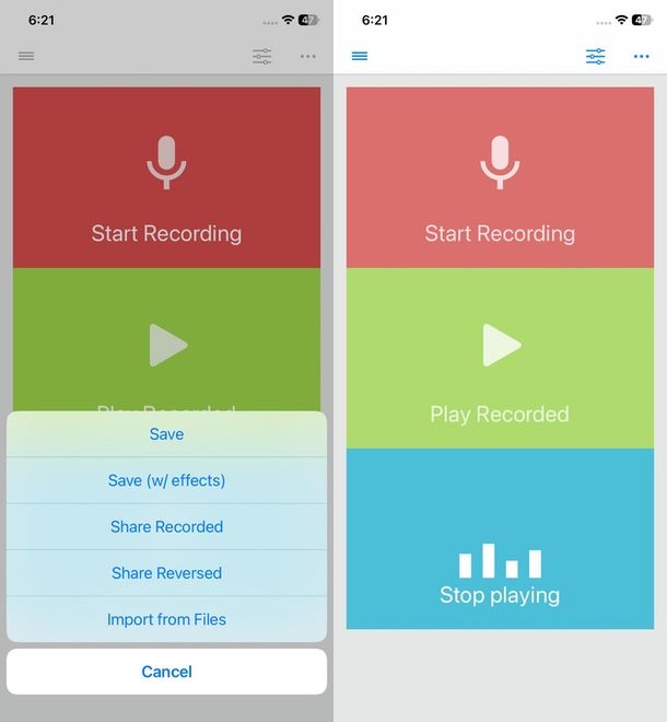 app per canzoni al contrario