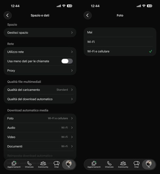 Salvare foto WhatsApp in Galleria iPhone
