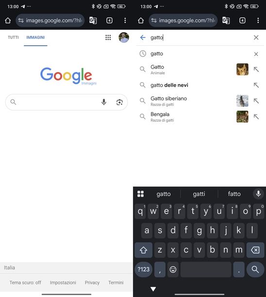 Cercare foto su Google dal cellulare Google Immagini parola chiave