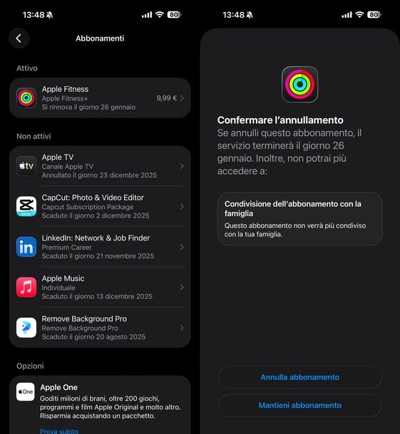 Annullare abbonamento iPhone impostazioni iOS
