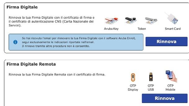 Come rinnovare la Firma digitale Aruba