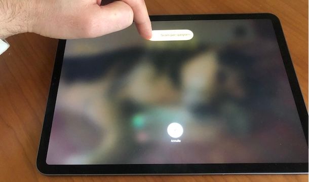 Spegnere il tablet Apple