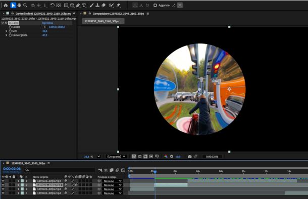 aggiunta effetti su After Effects