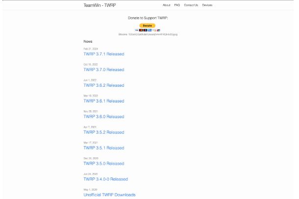 Installazione della Recovery