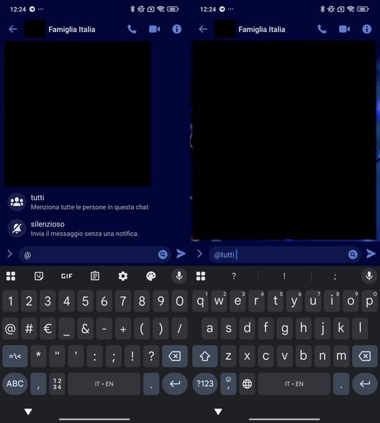 Menzionare tutti chat Messenger Android