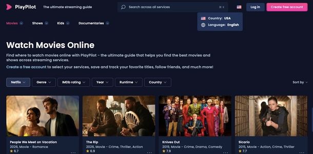 catalogo Netflix USA
