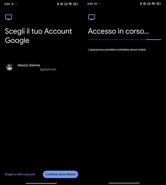 Impostare Google su TV Sony