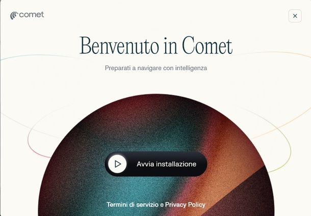Installare Comet Windows