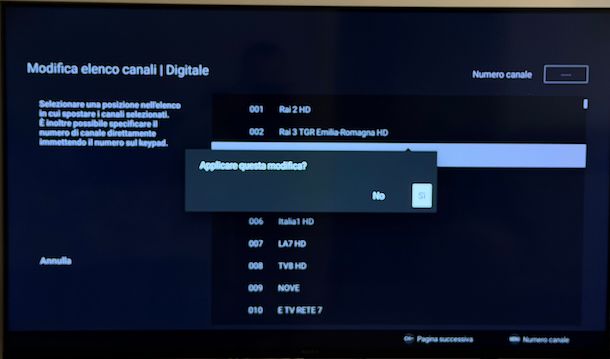 Sintonizzazione automatica Smart TV Sony