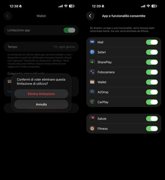 Ripristinare app Wallet su iPhone