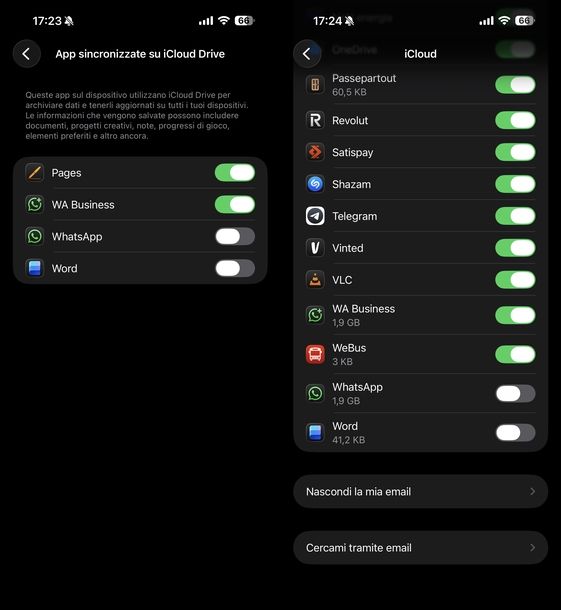 Disattivare backup WhatsApp iPhone
