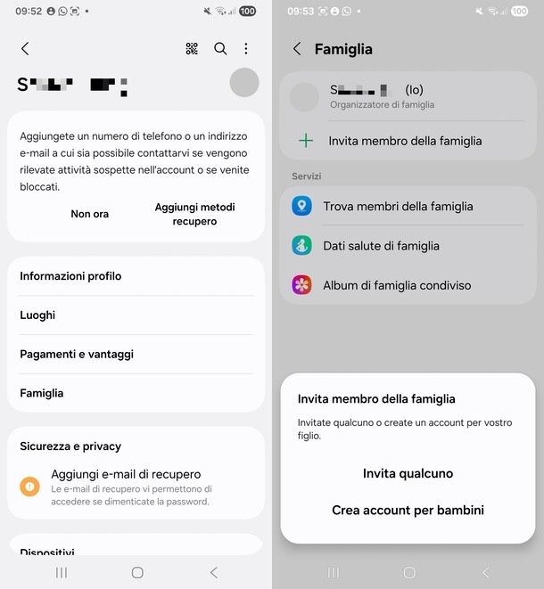 Come creare account Samsung per bambini