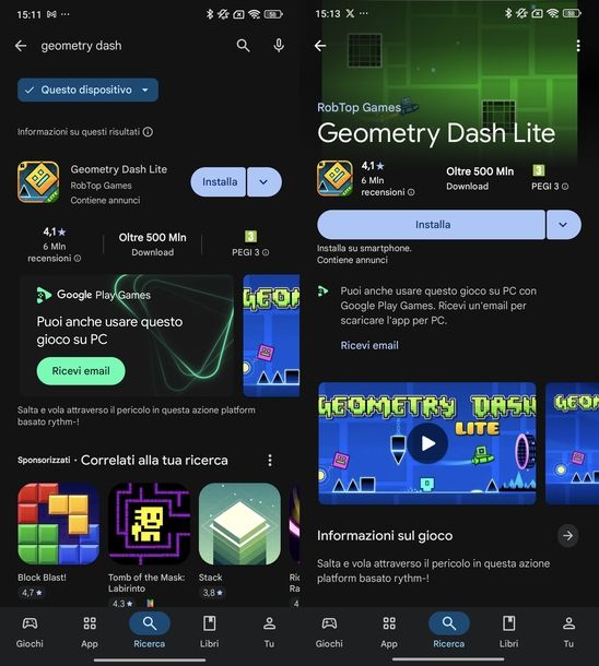 Installare Geometry Dash Android