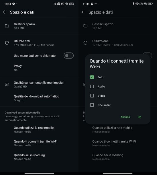 Salvare foto WhatsApp in Galleria Android