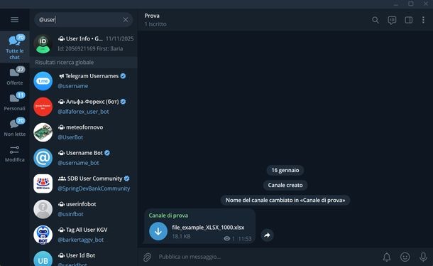 Chattare in anonimo su Telegram
