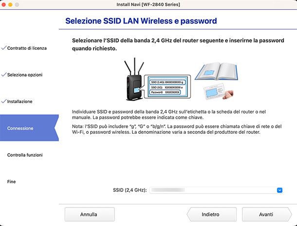 Come cambiare rete WiFi alla stampante su Mac