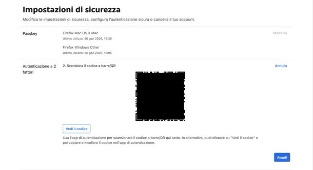 Attivare autenticazione a due fattori Booking