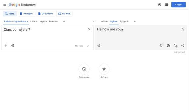 Google Traduttore Web