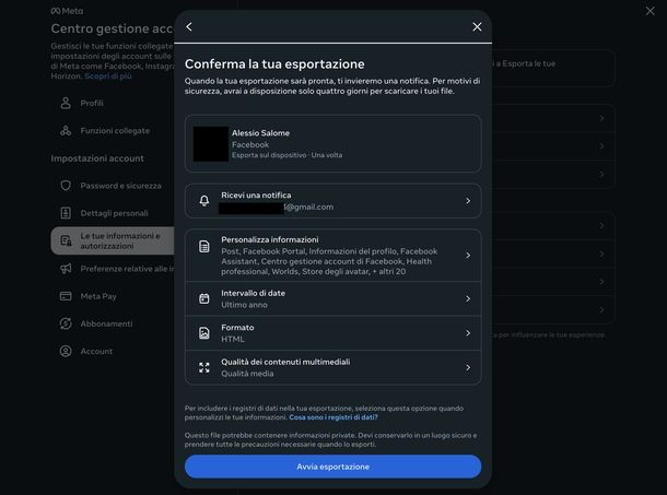 Recuperare vecchi post Facebook