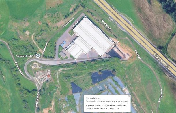 superficie edifizio su Google Maps