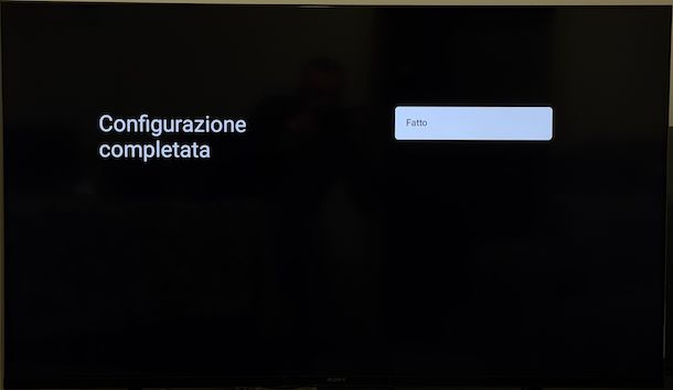 Configurazione iniziale Smart TV Sony