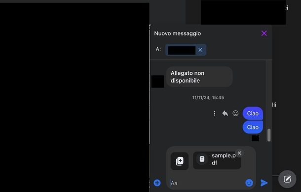 Inviare PDF su Facebook Web