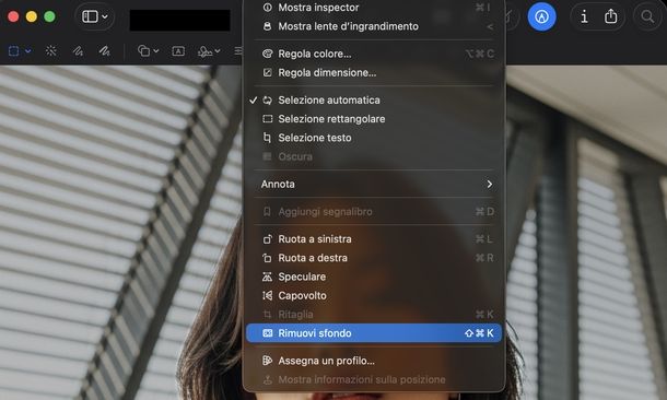 Rimuovere sfondo macOS