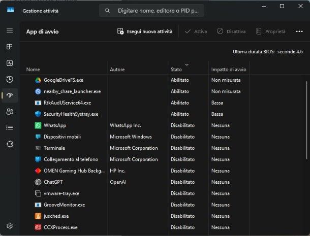 Programmi all'avvio Windows