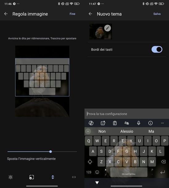 Cambiare sfondo tastiera SwiftKey Android